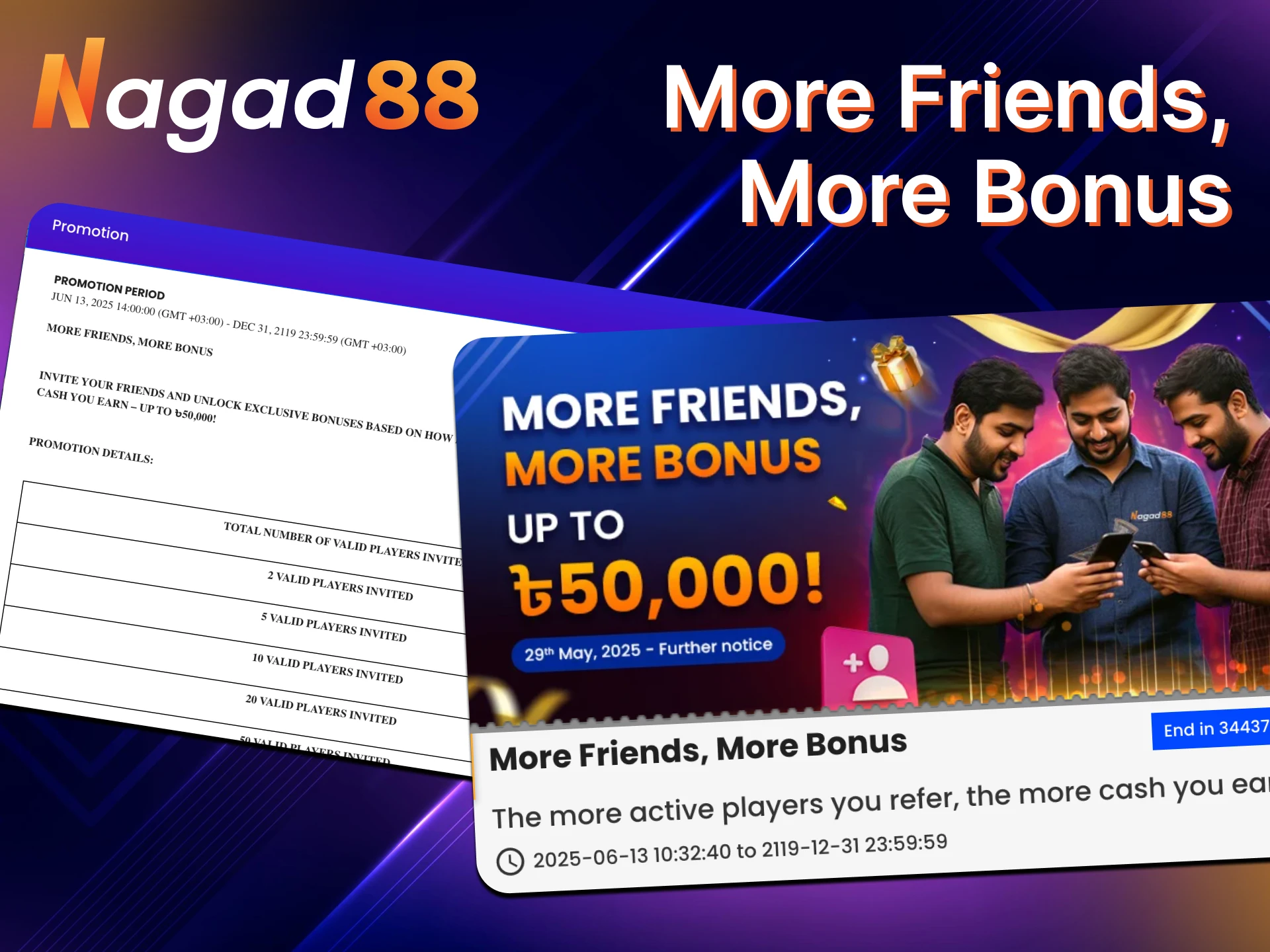 Invite friends and win more together on Nagad88.